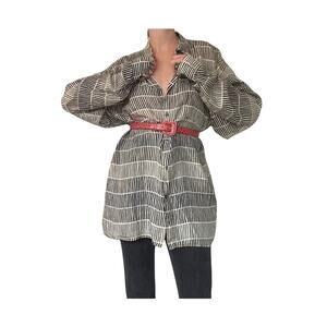 Vintage Bogari 100% Silk Blouse, Cover Up, Sleep Shirt, Mini Dress